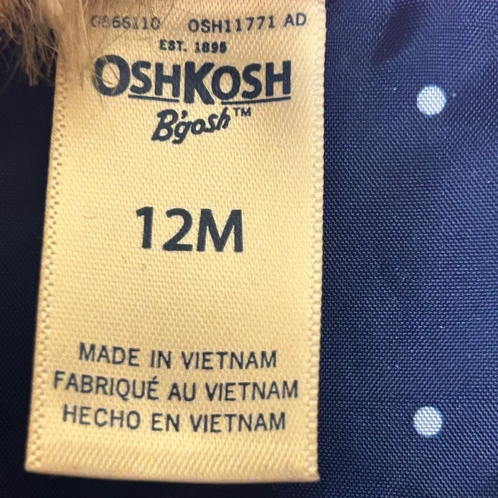 Genuine Kids from Oshkosh B’Gosh Toddler Faux Fur Vest 12 months Brown. NEW - Picture 2 of 4